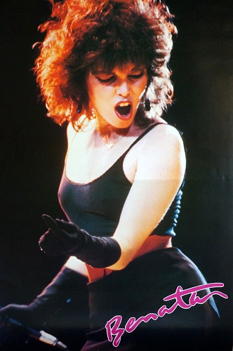 Pat Benatar Poster (published 1984, heavily worn)