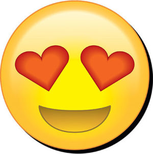 Emoji Eye Hearts Magnet