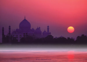 The Taj Mahal Sunset Poster