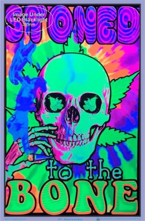 Stoned to the Bone Flocked Velvet Blacklight Poster - Image 2