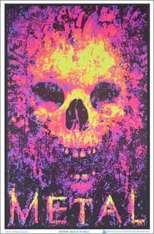Metal to the Bone Flocked Velvet Blacklight Poster