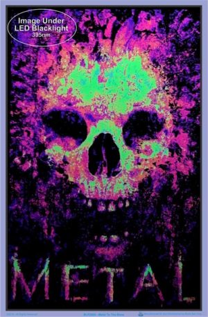 Metal to the Bone Flocked Velvet Blacklight Poster - Image 2