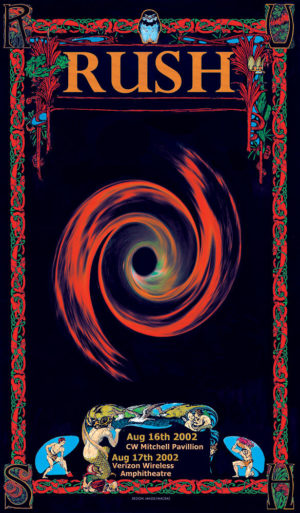 Bob Masse - Rush CW Mitchell Pavilion Texas 2002 Tour Poster Art Print