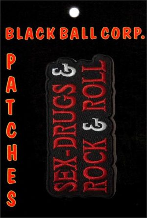 Sex & Drugs & Rock & Roll Embroidered Sew On Patch - Image 2