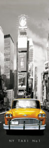 New York Yellow Taxi Car Door Poster