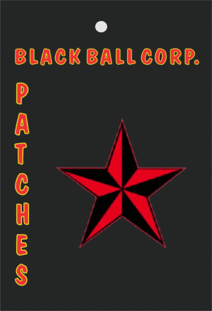Red Nautical Star 7.5x7.5cm Embroidered Sew On Patch - Image 2