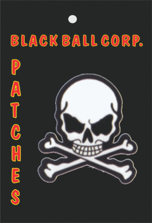 White Skull and Crossbones 7x7cm Embroidered Sew On Patch - Image 2