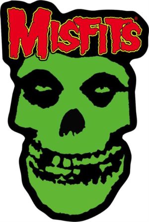 Misfits Classic Fiend Green Skull Embroidered Sew-On Patch