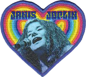 Janis Joplin 10x9cm Embroidered Sew On Patch