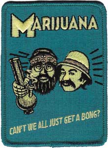 Cheech and Chong Bong 9.5x7cm Embroidered Sew On Patch