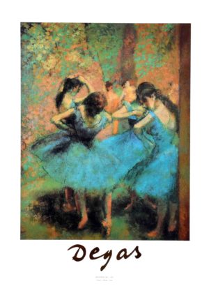 Edgar Degas - Blue Ballerina 1893 Art Print