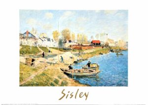 Alfred Sisley - Sand on the Quayside, Port-Marly Art Print