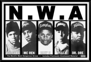 NWA Names Poster - Maxi Poster 61x91.5cm in Black Frame