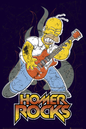 The Simpsons Homer Rocks Poster