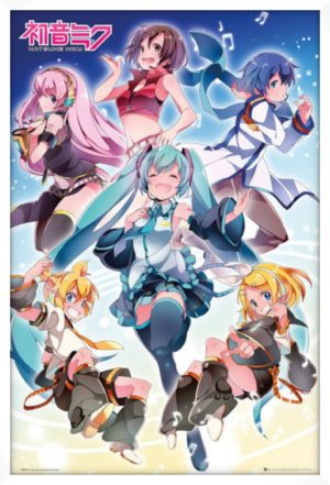 Hatsune Miku Group Poster - Maxi Poster 61x91.5cm in White Frame