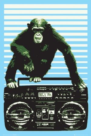 Steez - Boombox and Chimp Poster