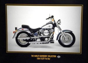 Harley Davidson 1994 FLSTF Fat Boy Motorbike Mini Poster (Published 1994, some wear)