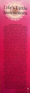 Life's Little Instructions Pink Slim Poster