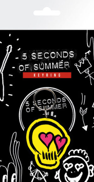 Five Seconds of Summer 5SOS Love Skull Keyring