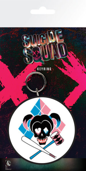 Suicide Squad Harley Skull Keyring