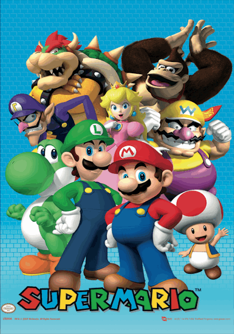 Nintendo Stars Large 3D Lenticular Poster