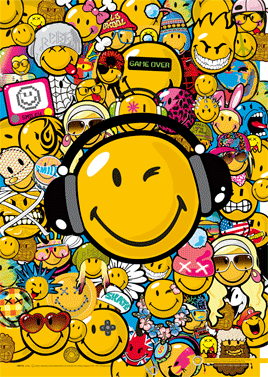 Smiley Tribal Large 3D Lenticular Poster