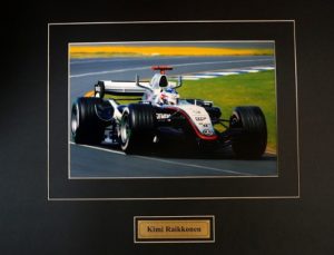 Kimi Raikkonen Formula One Matted And Framed Photo