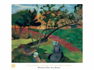 Paul Gauguin - Landscape With Two Breton Women Art Print