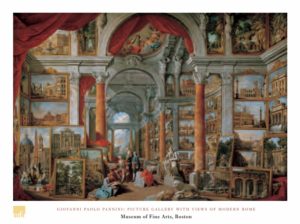 Giovanni Pannini - Picture Gallery With Views Of Modern Rome Art Print