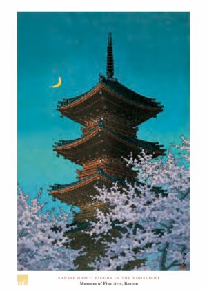 Kawase Hasui - Pagoda In The Moonlight Art Print