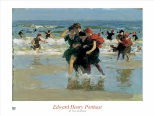 Edward Henry Potthast - At the Seaside Art Print