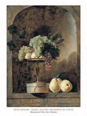 Frans Snyders - Grapes, Peaches And Quinces In A Niche Art Print