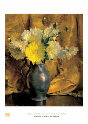 Laura Coombs Hills - Yellow Dahlias Art Print