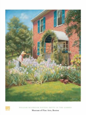 William McGregor Paxton - Betty In The Garden Art Print