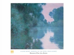 Claude Monet - Morning On The Seine Near Giverny Blue Art Print