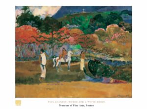 Paul Gauguin - Women And A White Horse Art Print
