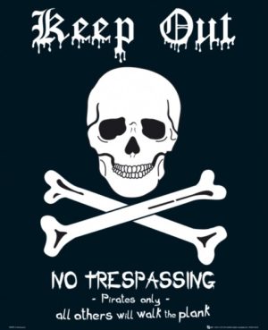Pirates Keep Out Mini Poster