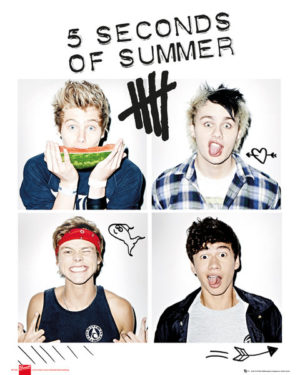 Five Seconds of Summer 5SOS Squares Mini Poster