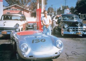 James Dean Porsche Car Mini Poster