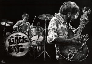 The Black Keys Group Drawing Poster