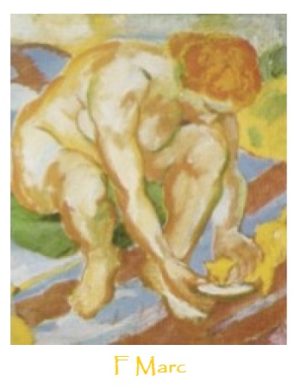 Franz Marc - Nude with a Cat Art Print