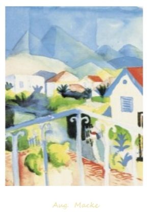 August Macke - White House Art Print