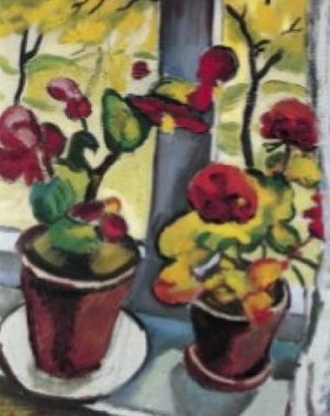 August Macke - Flowers at the Window