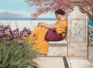 John William Godward - Under the Blossom Art Print