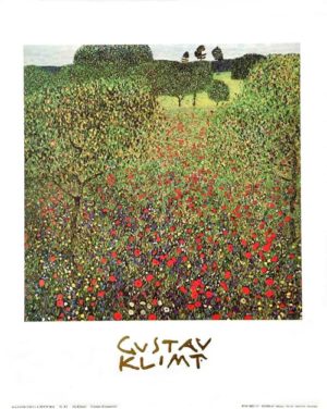 Gustav Klimt - Field Of Poppies Art Print