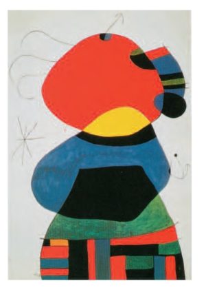 Joan Miro - Woman with Three Horses Entwinned by Birds at Night Art Print