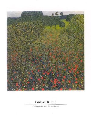 Gustav Klimt - Field Of Poppies Art Print
