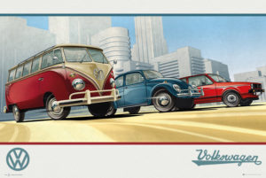 VW Camper Illustration Poster