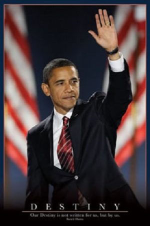Barack Obama Destiny Words Poster