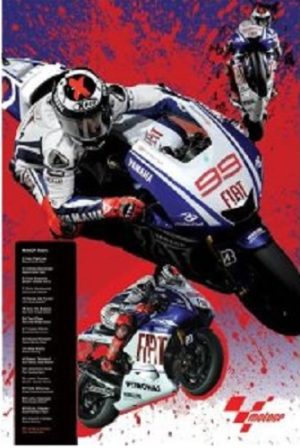 Moto GP Jorge Lorenzo Red Motorbike Poster